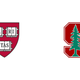 Logos via Harvard and Stanford